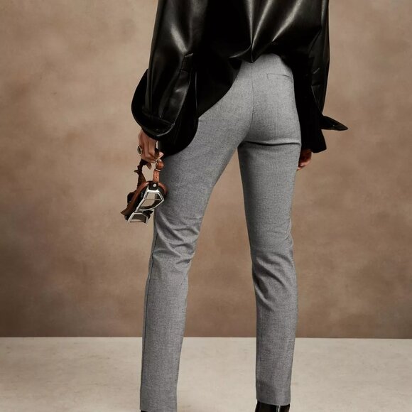 Banana Republic women's Petite Sloan gray Heathered Slim Ankle size 6 petite. - Picture 2 of 10